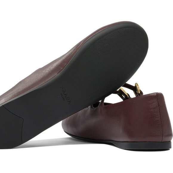 Prada Nappa Leather Ballet Flats IT 38 Women - Picture 5 of 5